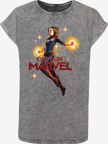 T-shirt 'Captain Marvel - Carol Danvers' ABSOLUTE CULT en gris : devant