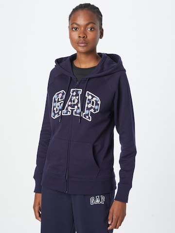 GAP Zip-Up Hoodie in Blue: front