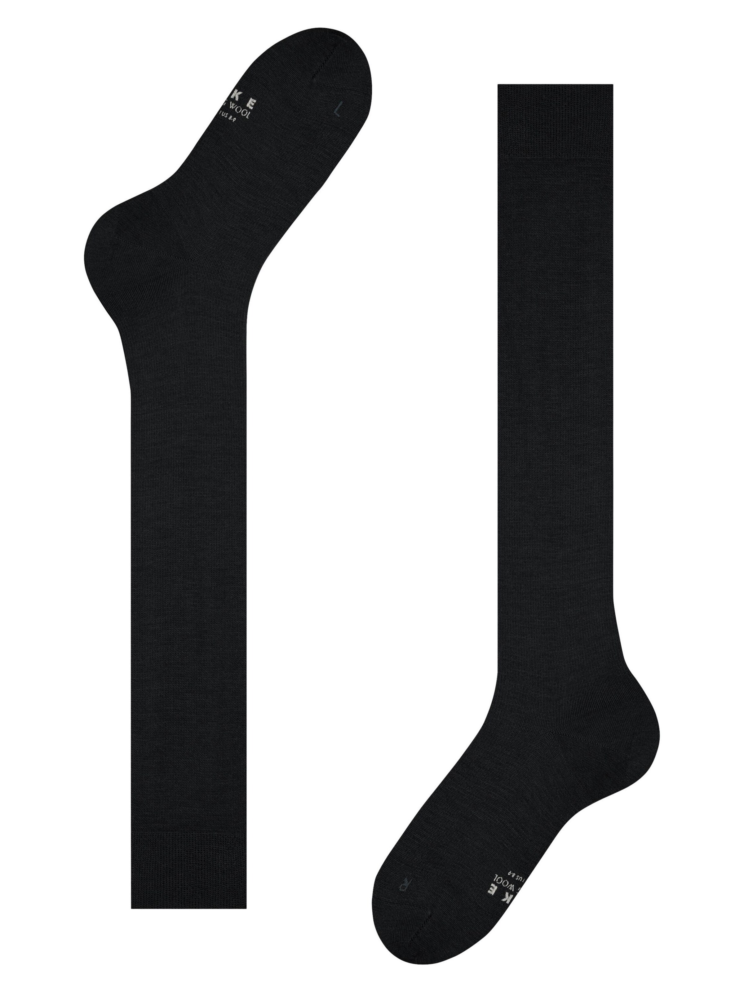 FALKE Kniestrümpfe 'Energizing Wool'‌‌‌‌‌‌‌‌‌ in Schwarz