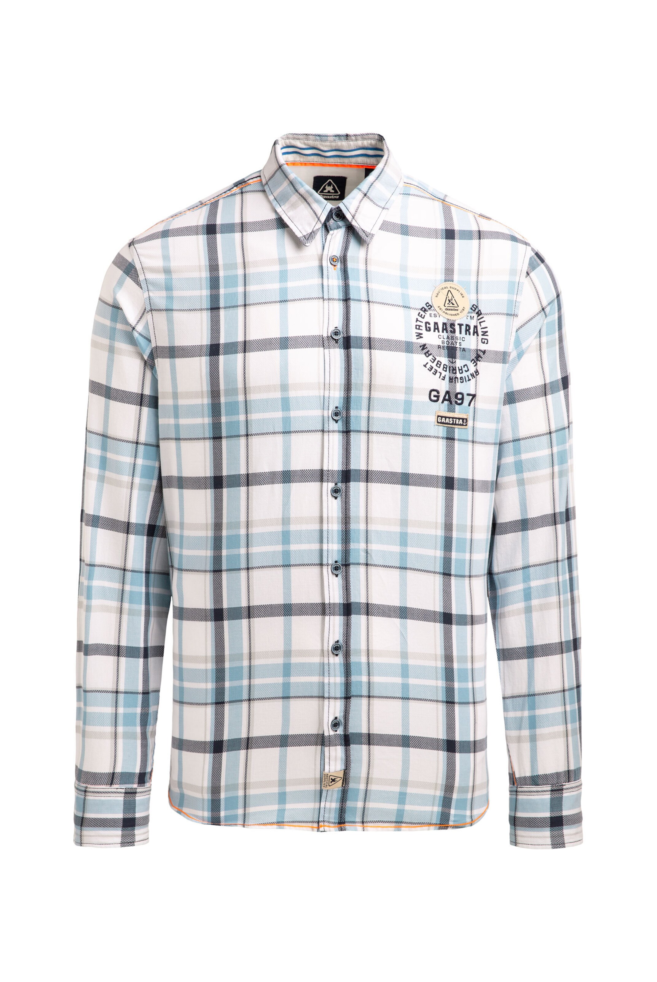 Gaastra Regular fit Button Up Shirt in White: front