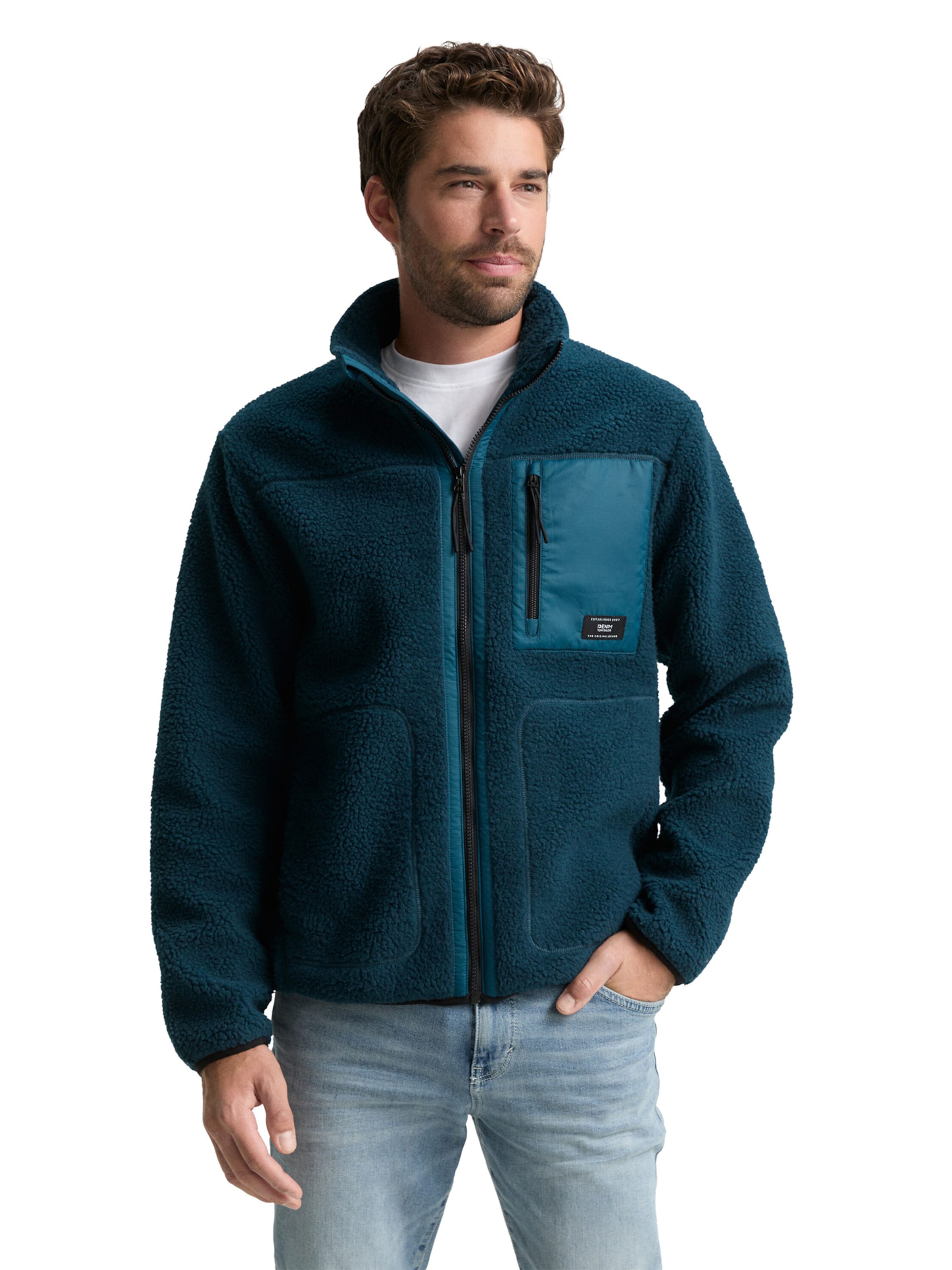 TOM TAILOR DENIM Between-Season Jacket in Green: front