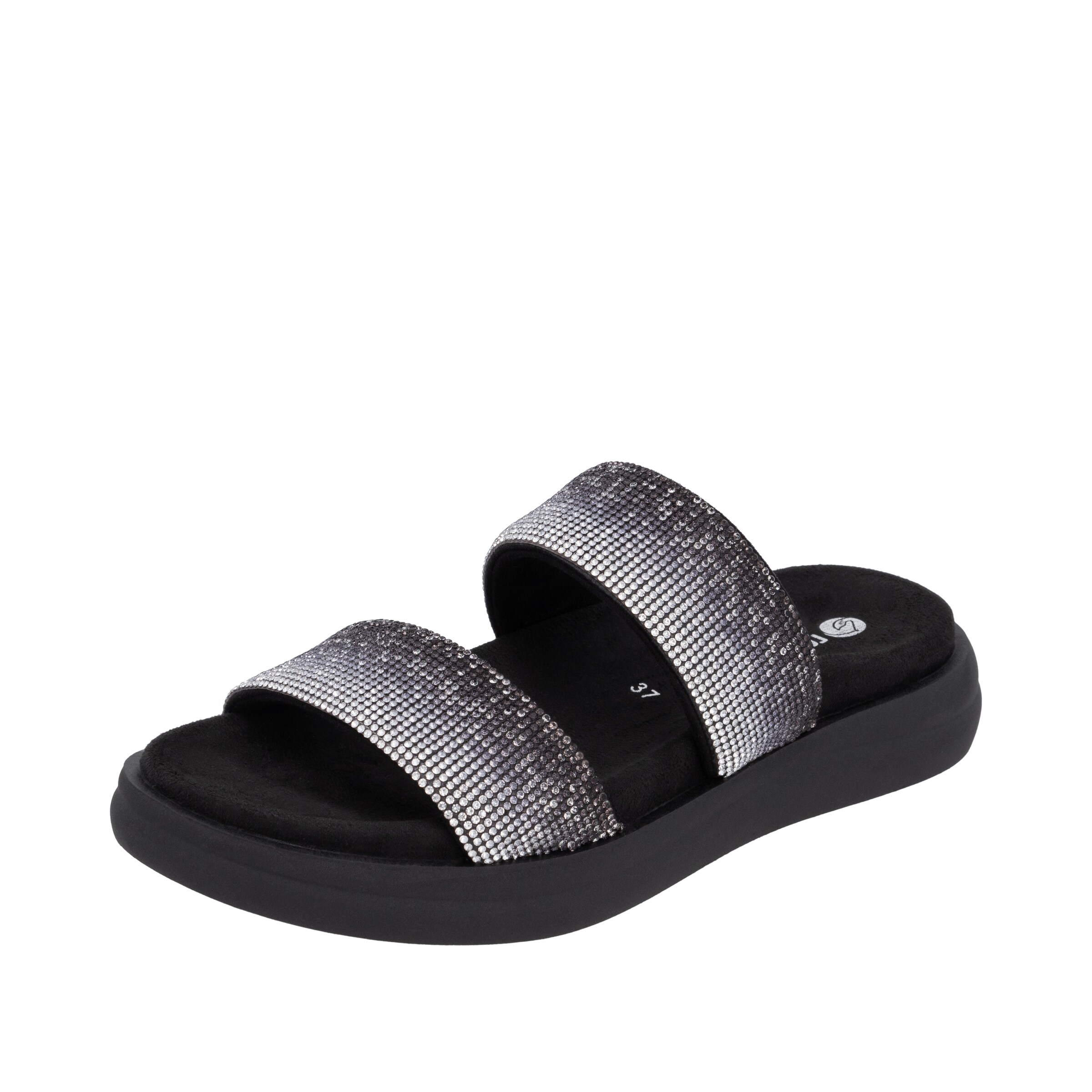 REMONTE Mules in Black: front