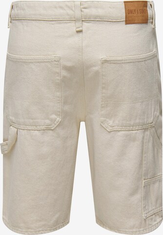 regular Jeans 'Edge' di Only & Sons in beige