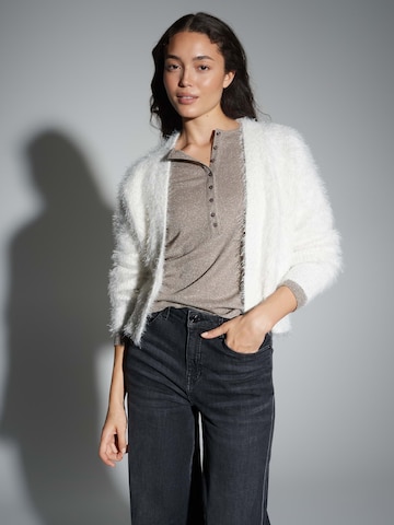 OPUS Kardigan 'Deder' – bílá: přední strana