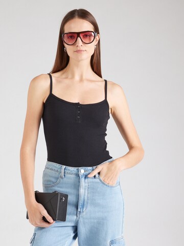 HOLLISTER Top | črna barva: sprednja stran