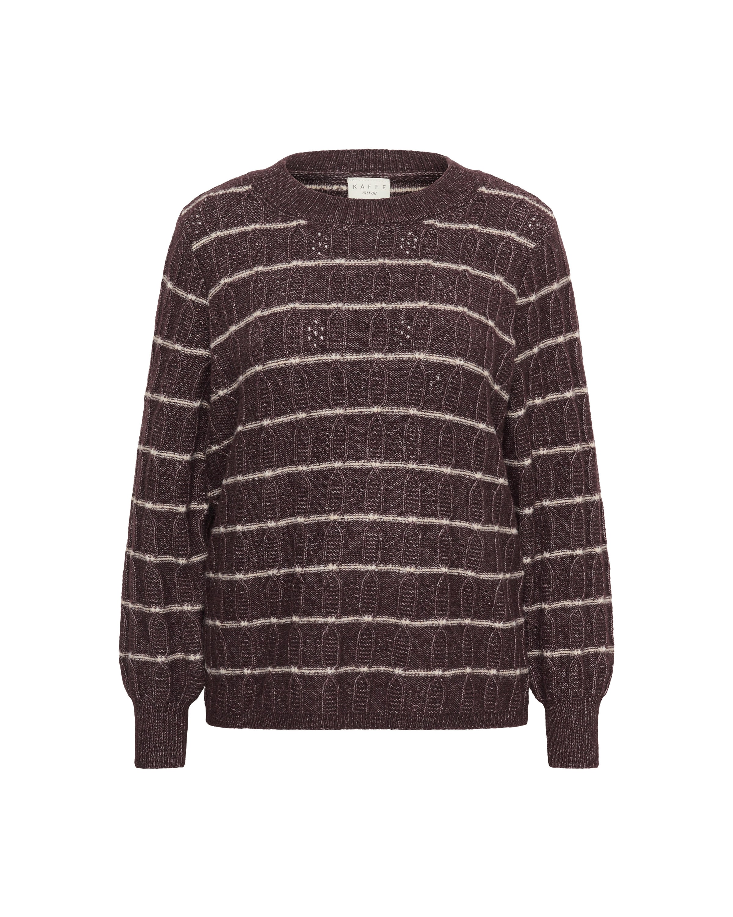 KAFFE CURVE Sweater in Brown: front