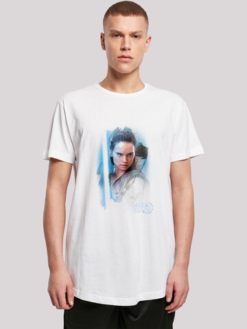 T-Shirt 'Star Wars The Last Jedi Rey' F4NT4STIC en blanc : devant