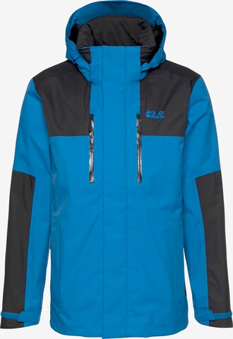 JACK WOLFSKIN Outdoorjas 'Jasper Flex' in Blauw: voorkant