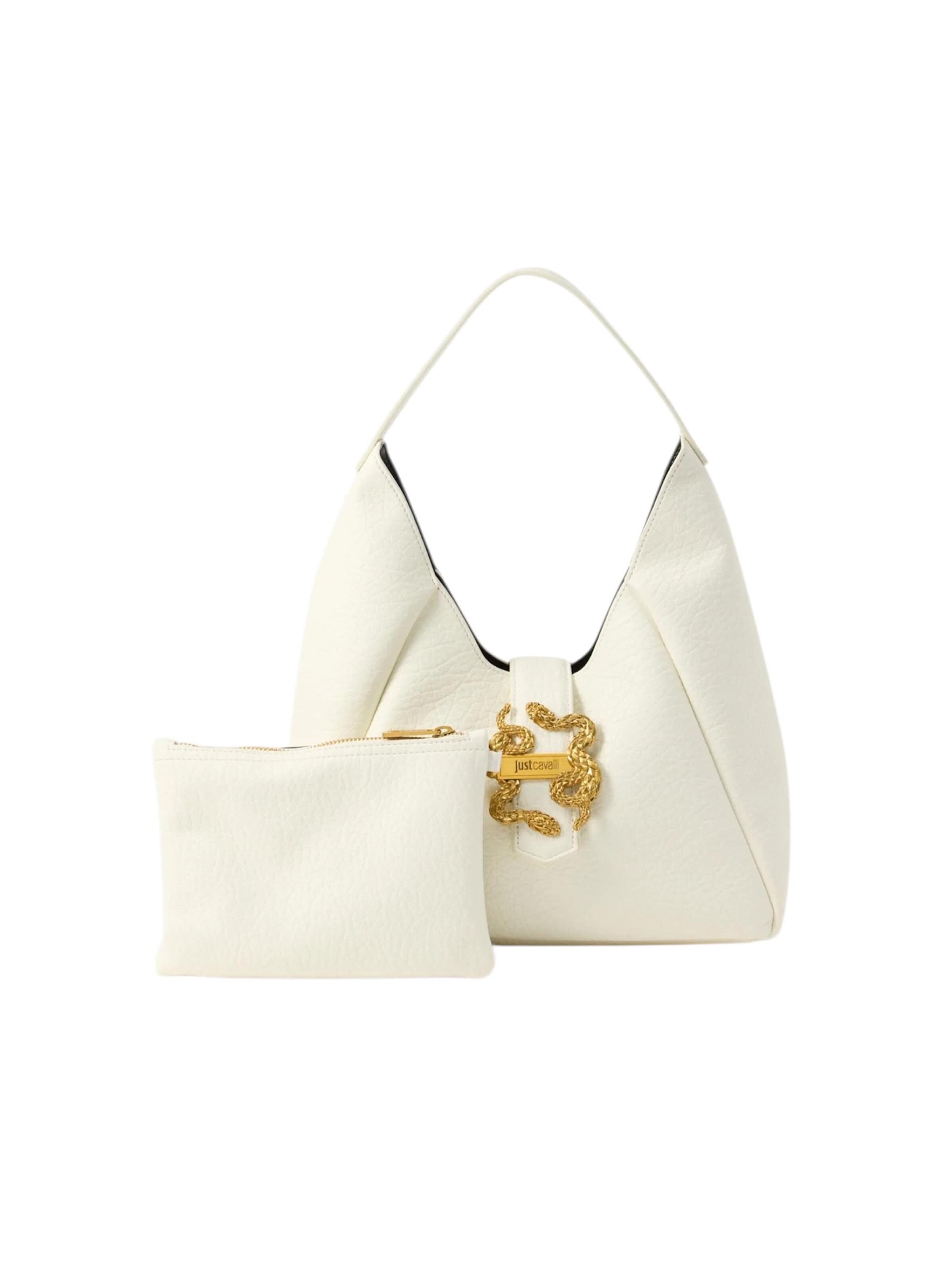 Just Cavalli Handtas in Wit: voorkant