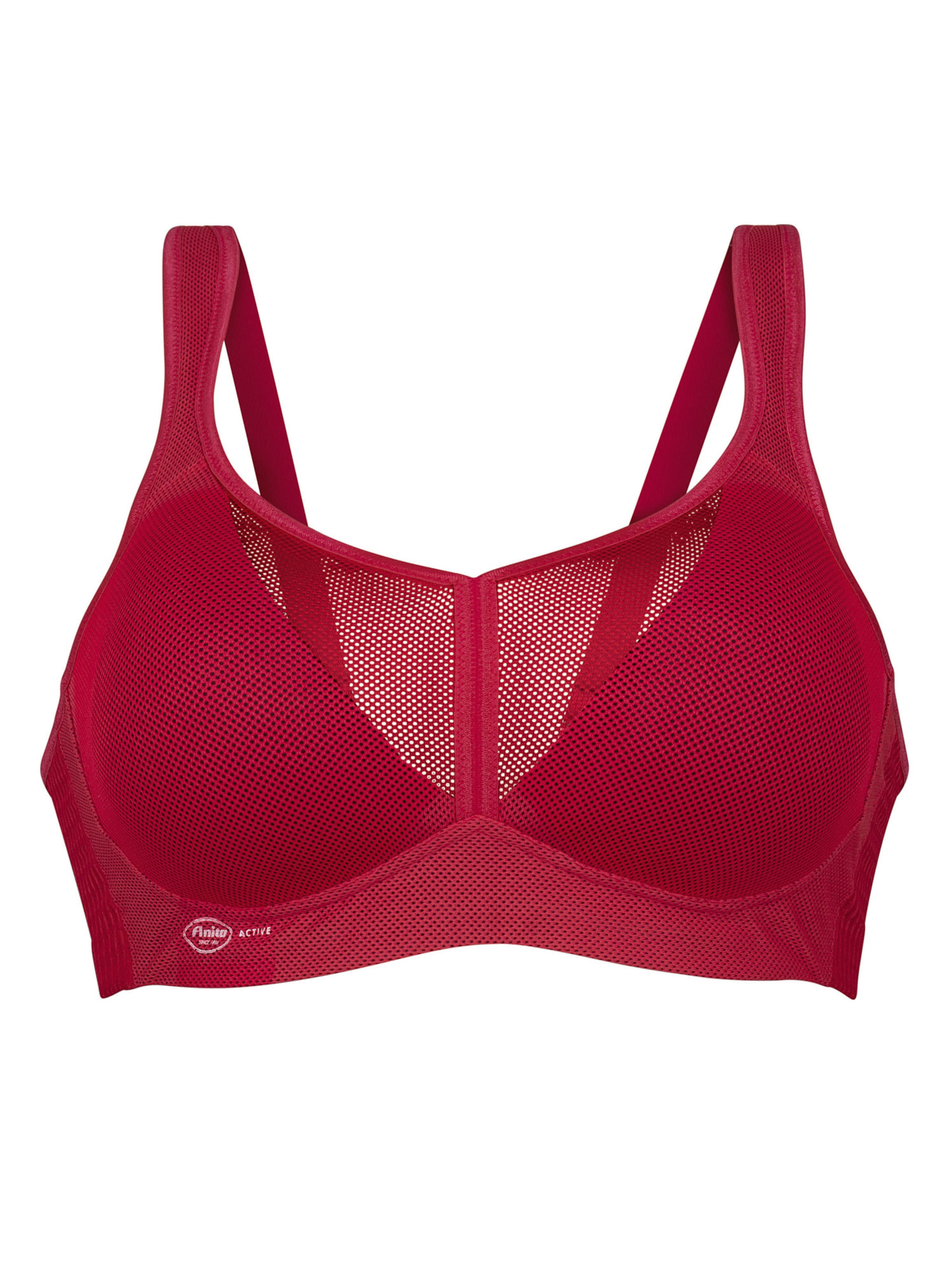 ANITA Minimiser Bra 'Air Control Delta Pad Sport' in Red: front
