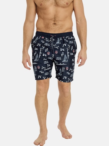 Jan Vanderstorm Zwemshorts ' Cornelis ' in Blauw: voorkant