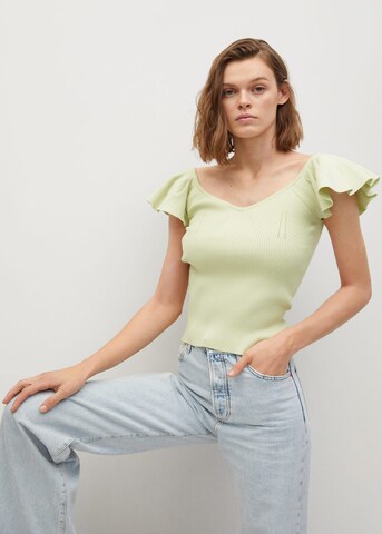 T-shirt 'Lola' MANGO en vert : devant