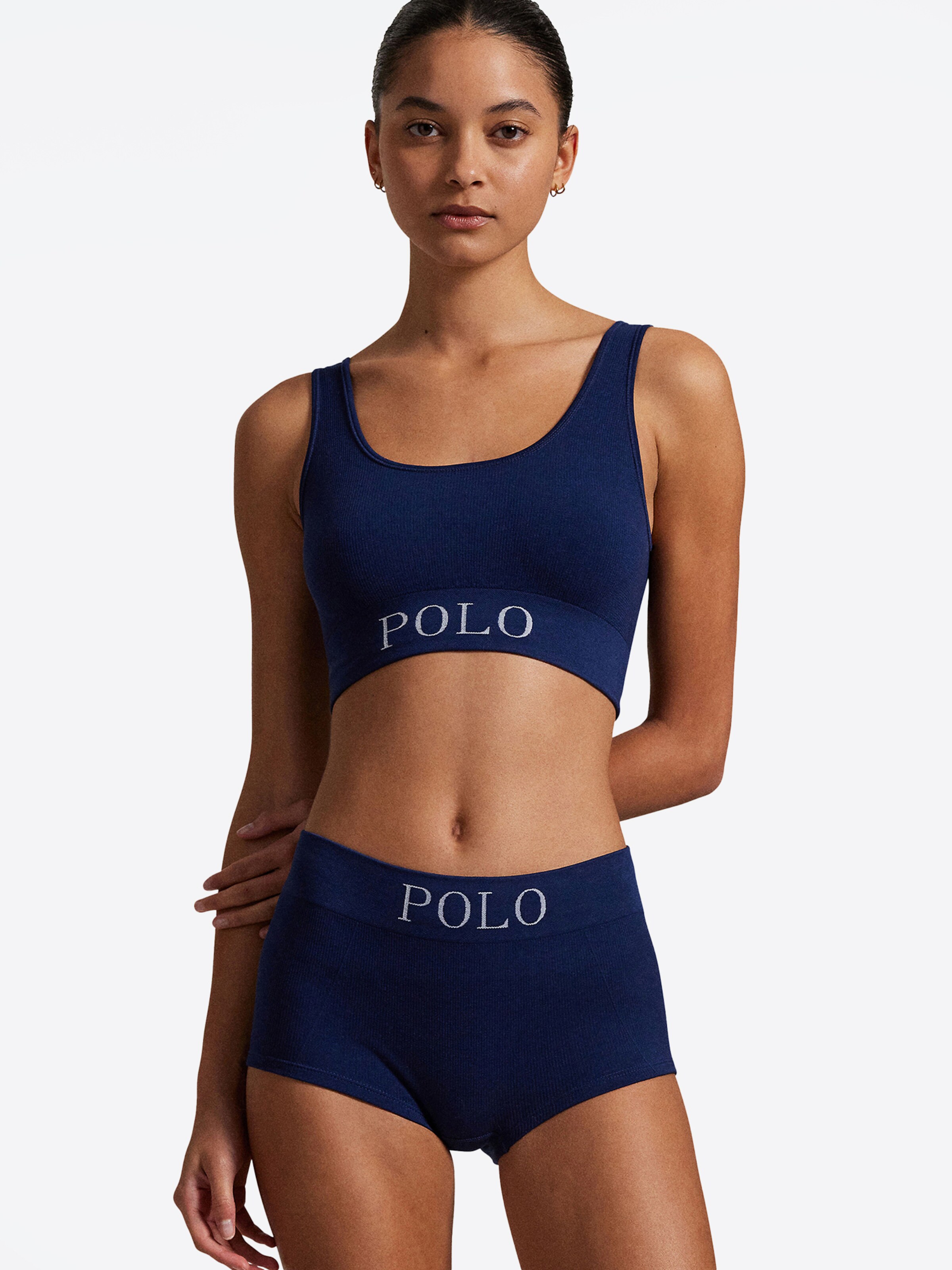 Bustier Soutien-gorge ' Ribbed Seamless ' Polo Ralph Lauren en bleu