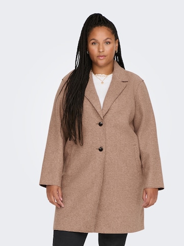 ONLY Carmakoma Between-Seasons Coat 'Carrie' in Brown: front