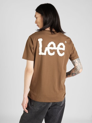 Lee T- Shirt 'ESSENTIAL' in Braun: predná strana