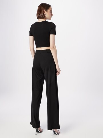 NLY by Nelly Wide leg Pleat-front trousers 'I Love It' in Black