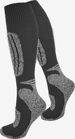 Chaussettes de sport normani en noir : devant