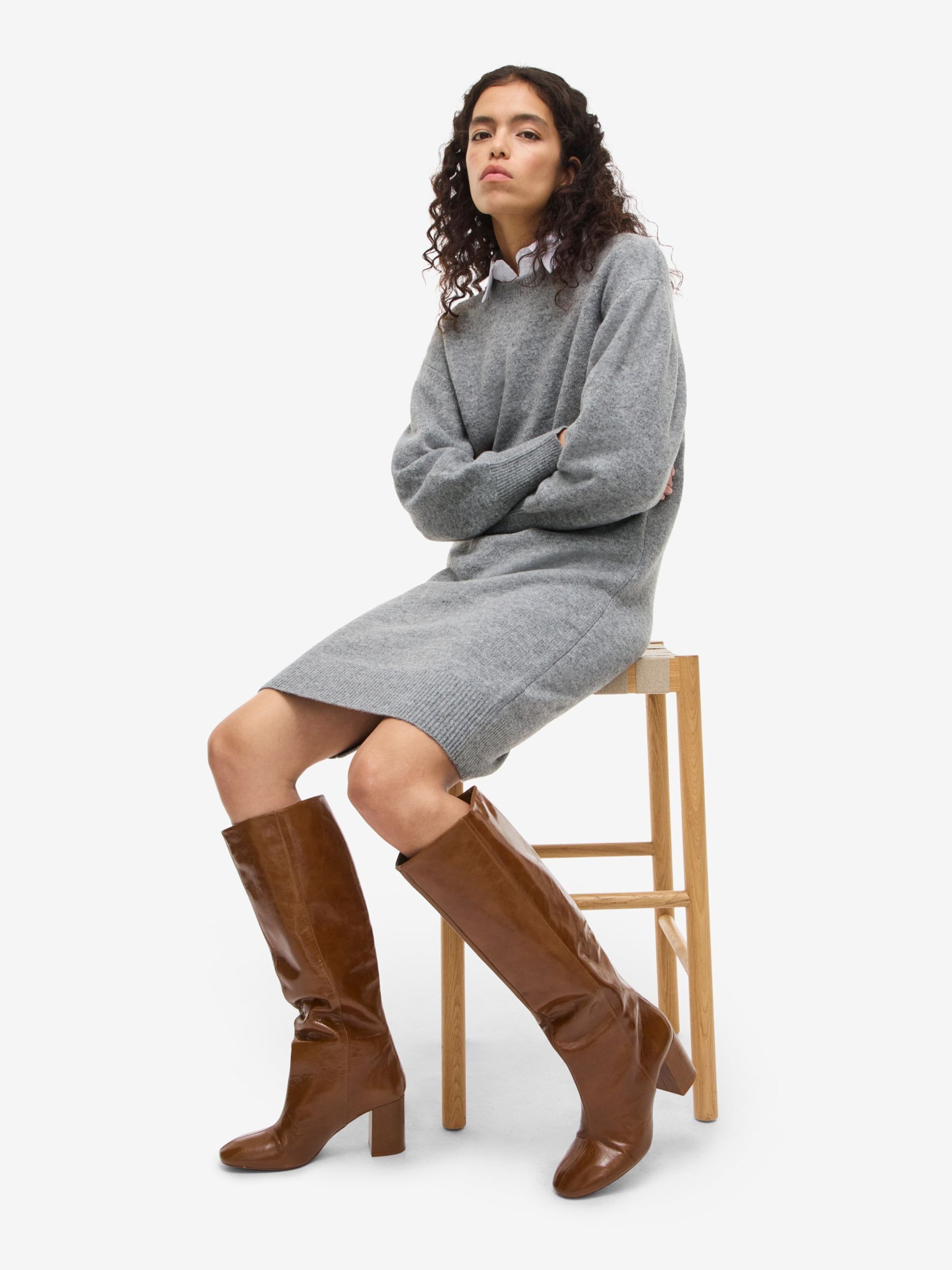 Abito in maglia di Noisy may in grigio