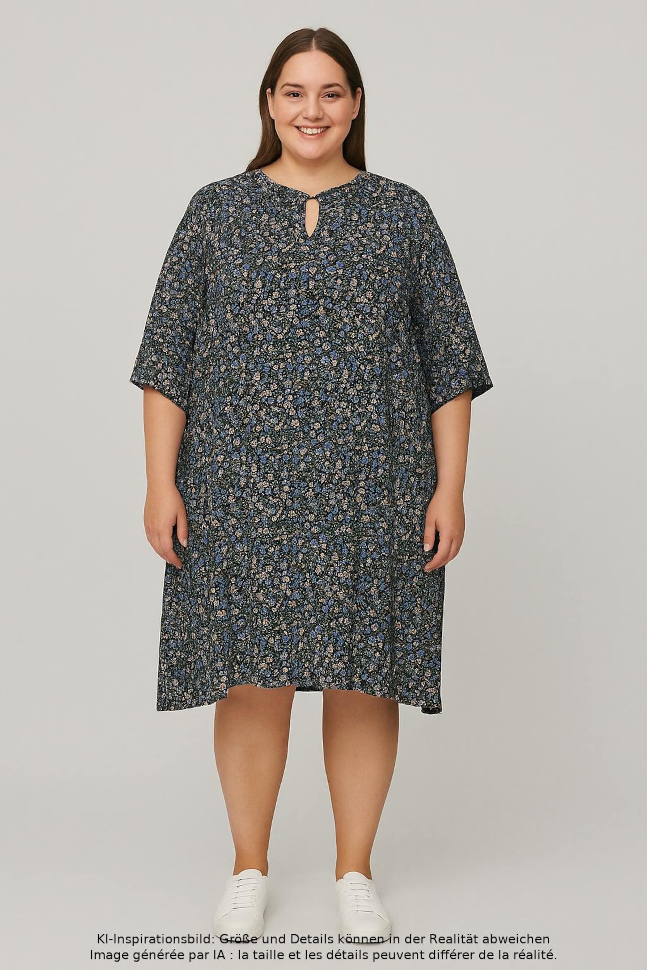 Ulla Popken Kleid 9XL in Mischfarben: Vorderseite