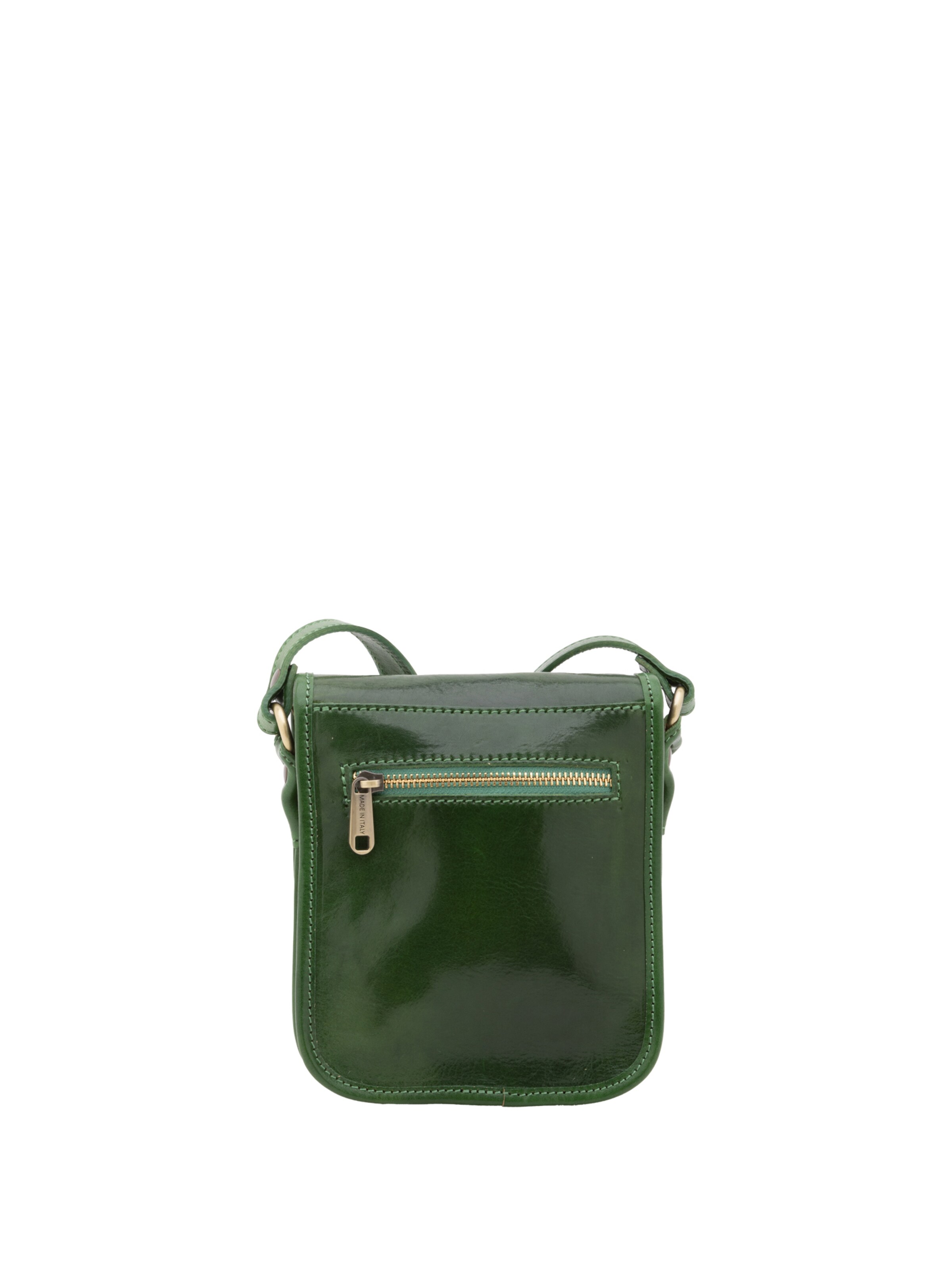 Borsa a tracolla 'Borsa a tracolla uomo vera pelle con calamita - Made in Italy' di I Fratelli in verde