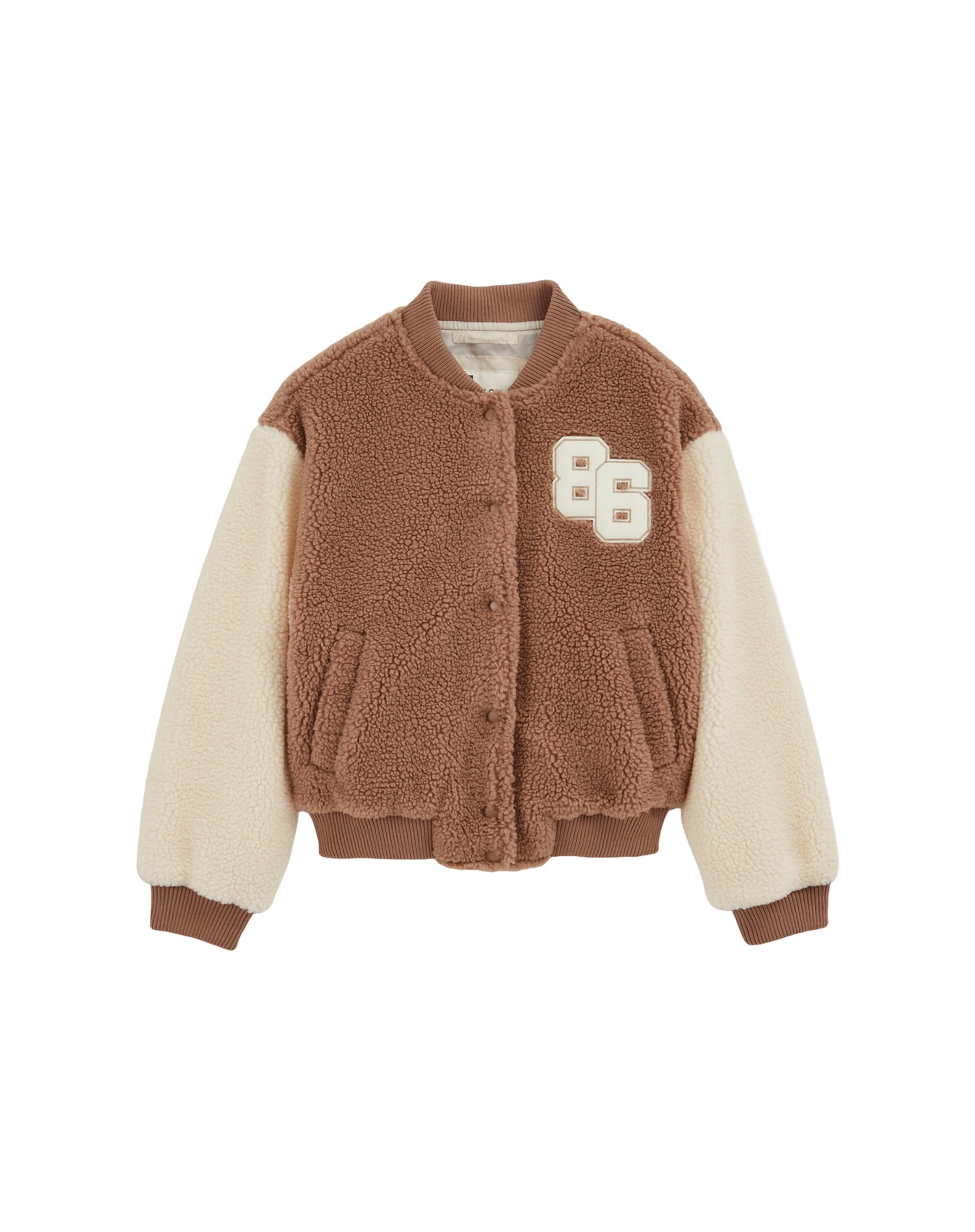 WE Fashion - Casaco meia-estação em castanho: frente