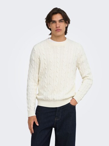 Only & Sons - Jersey 'KIM ' en blanco: frente