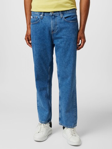 Calvin Klein Jeans Loosefit Jeans in Blauw: voorkant