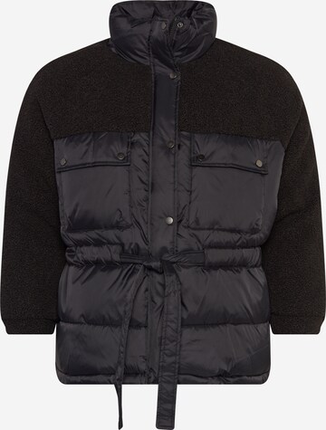 Urban Classics Between-season jacket 'Sherpa' in Black: front