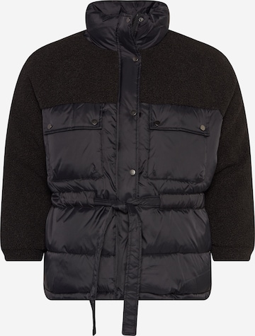 Urban Classics Between-Season Jacket 'Sherpa' in Black: front
