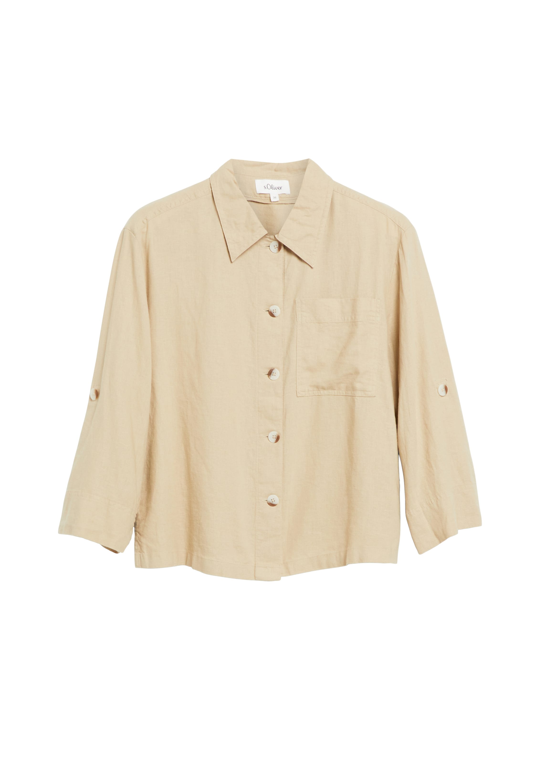 s.Oliver Bluse in Beige: Vorderseite