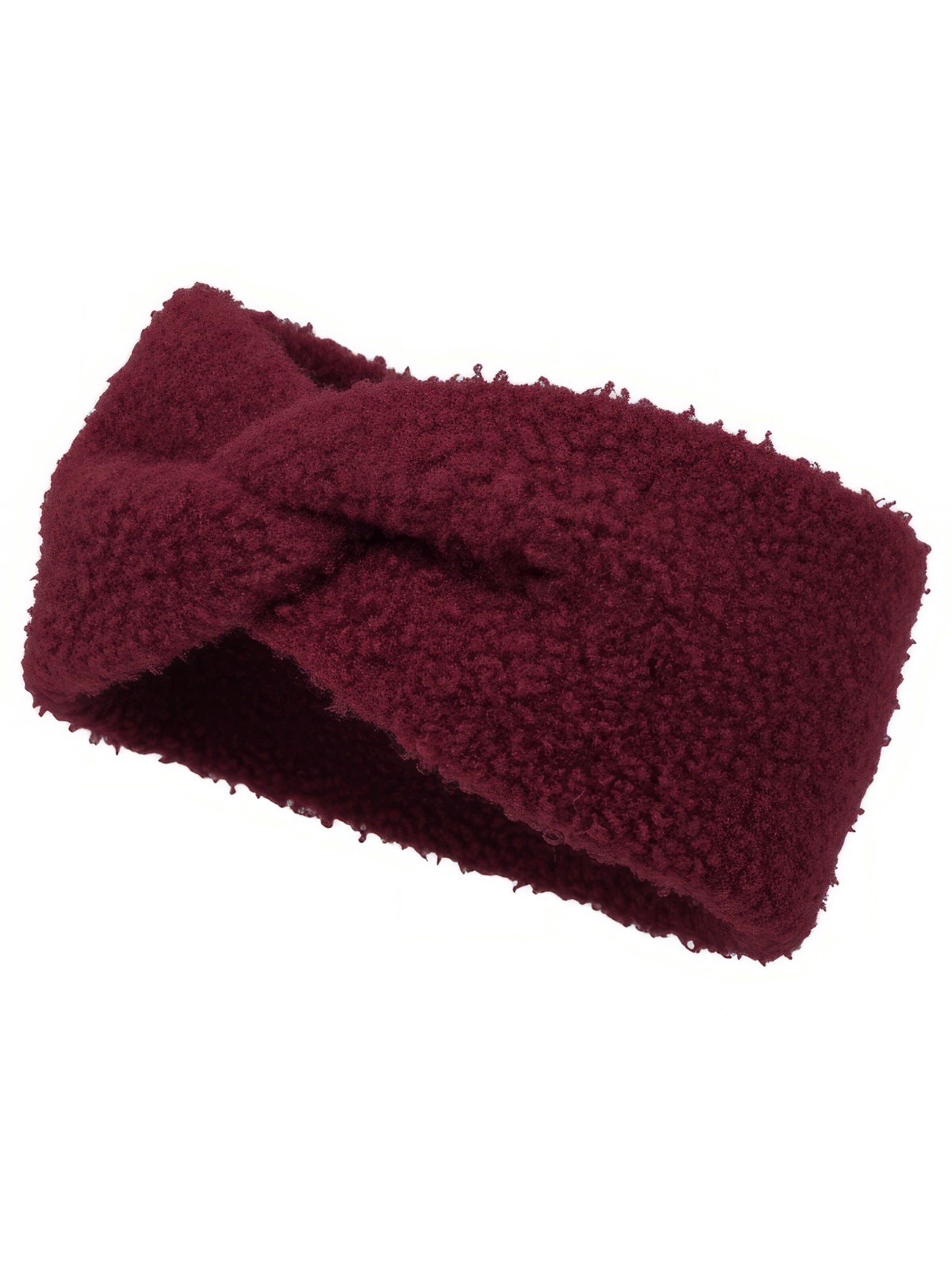 styleBREAKER Headband 'Stirnband in Teddyfell Optik' in Red: front