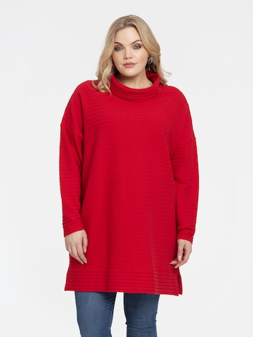 Pull-over ' hoher Kragen ' Yoek en rouge : devant