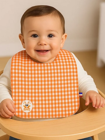 PAPATE - Babero en naranja: frente