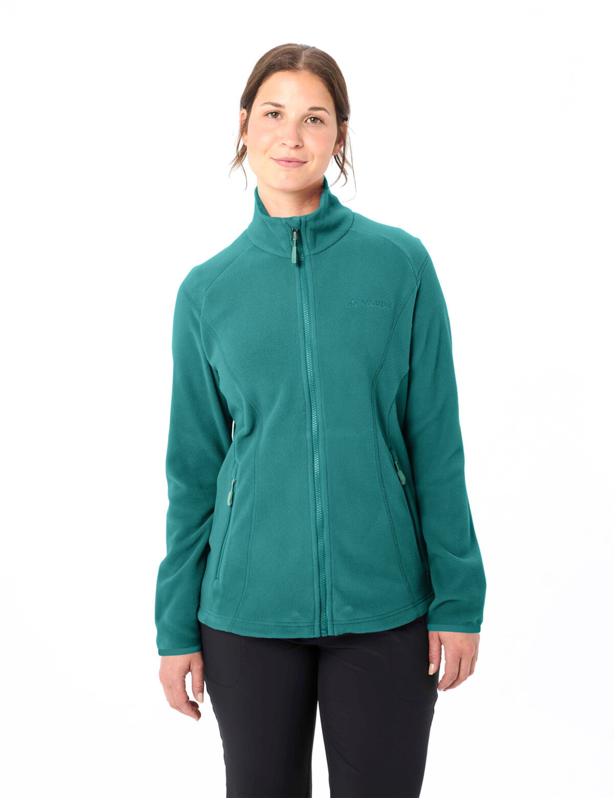 VAUDE Athletic fleece jacket 'Rosemoor II' in Green: front