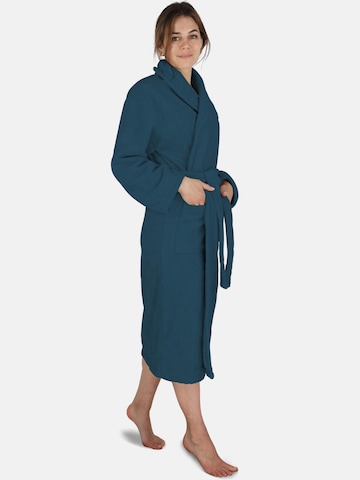 normani Long Bathrobe in Blue