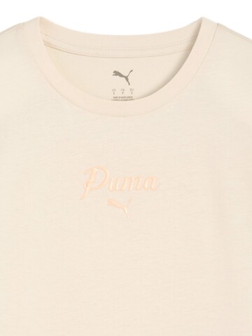 PUMA T-Shirt 'ESS SCRIPT' in Beige
