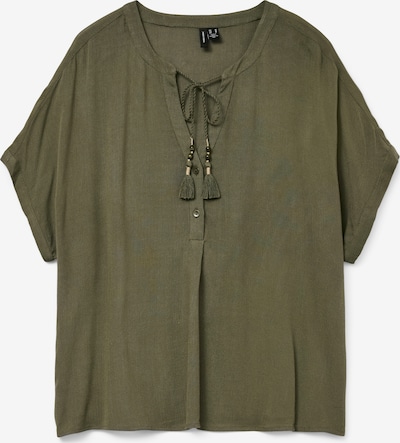 VERO MODA Pusero 'VMBENTE SS WIDE TOP WVN GA' värissä oliivi, Tuotenäkymä