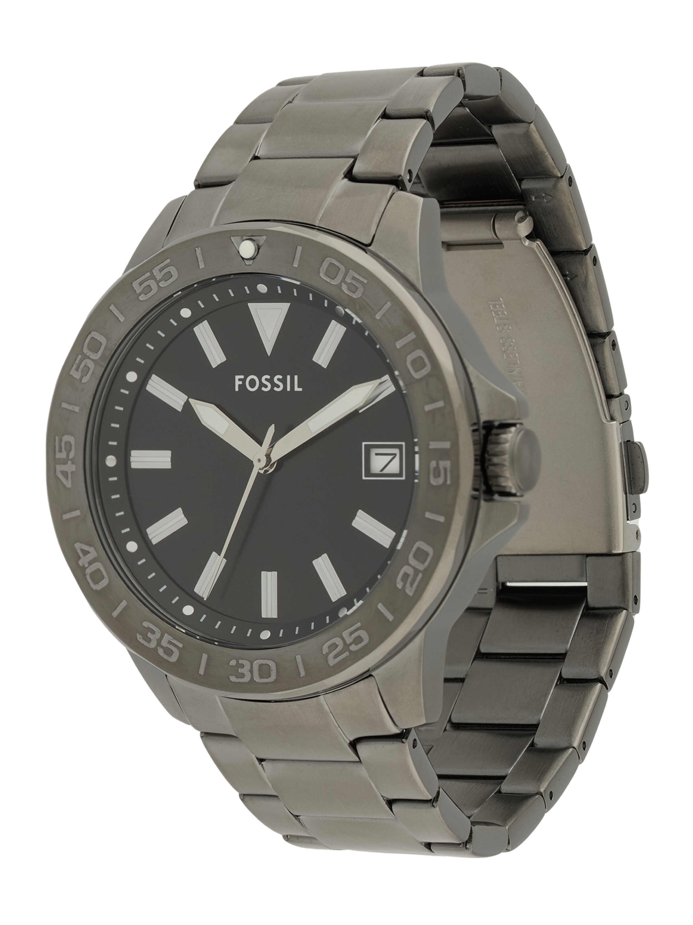 FOSSIL Цифров часовник 'BANNON' в сиво: отпред