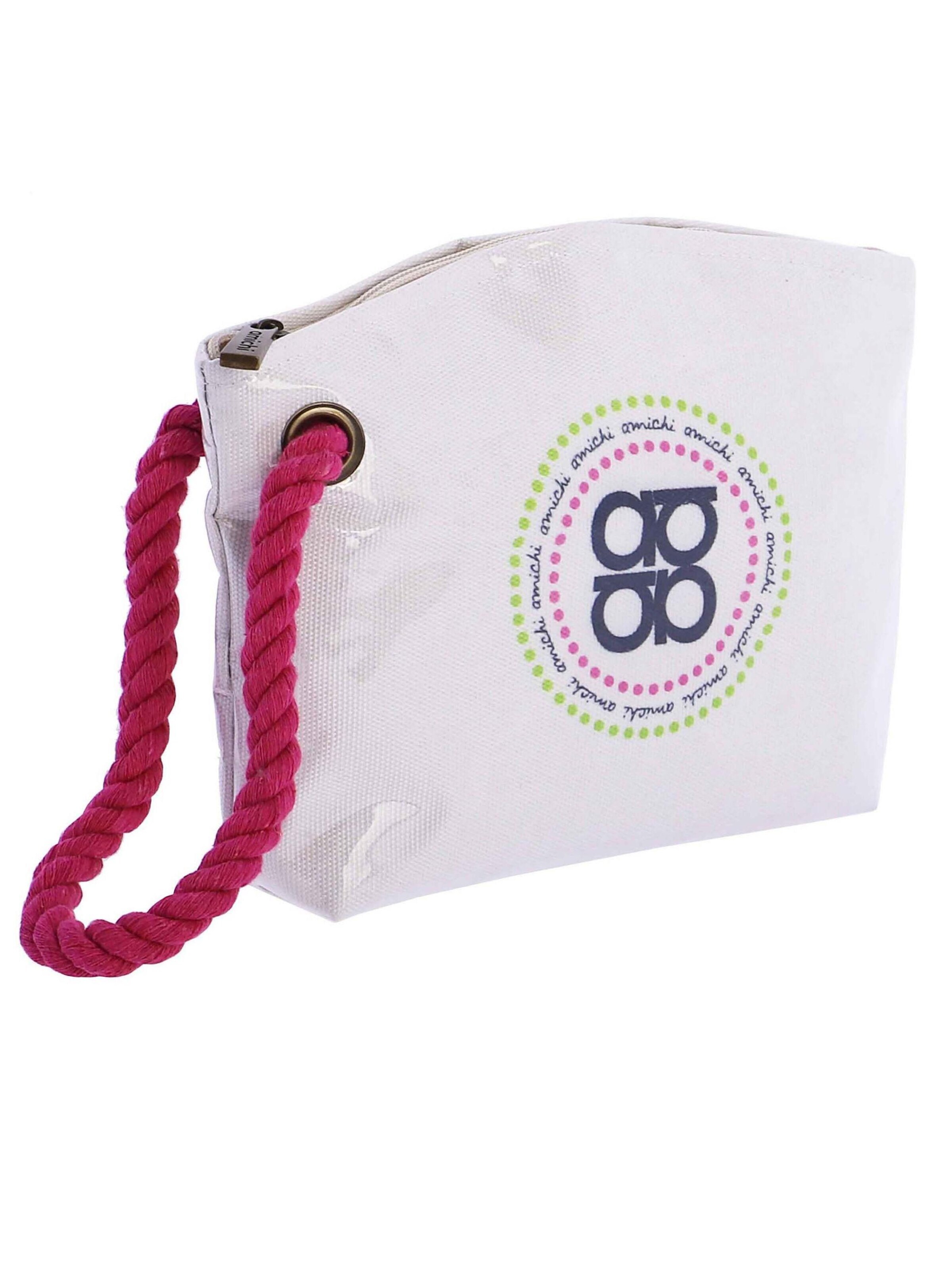 Amichi - Bolso de mano 'Bolso de playa neceser para mujer Miami de lona con cremallera' en Mezcla de colores