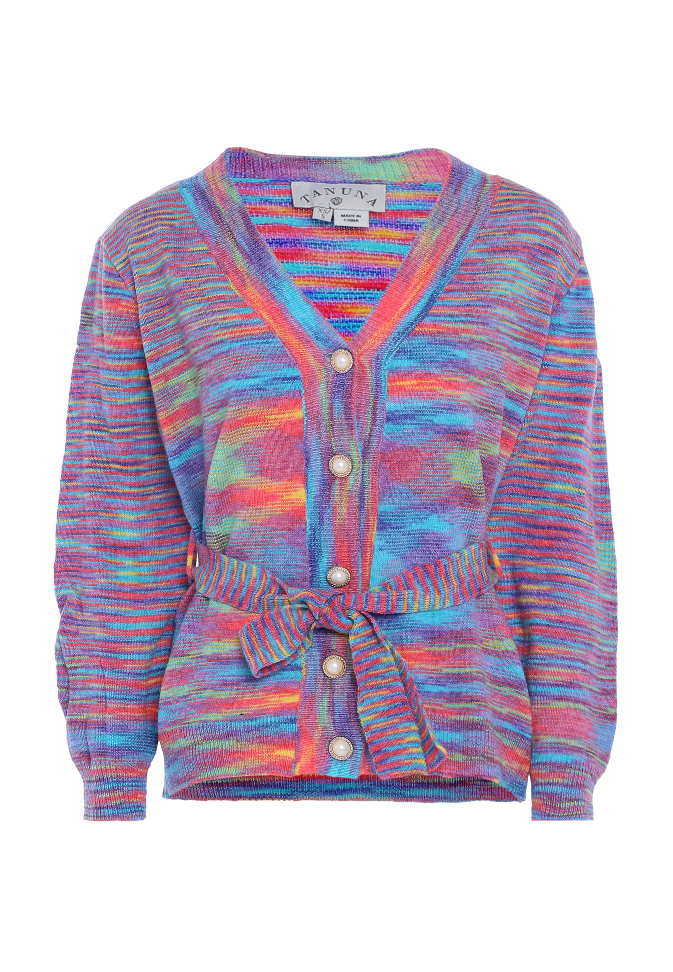 Tanuna - Casaco de malha em mistura de cores: frente