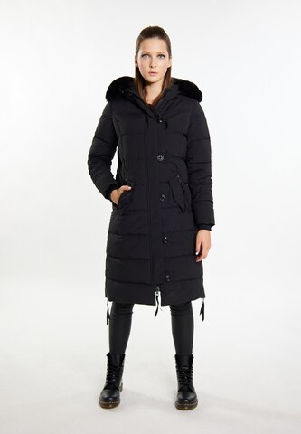 TUFFSKULL Winter Coat in Black: front