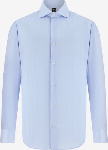 Boggi Milano Regular Fit Hemd in Blau: Vorderseite
