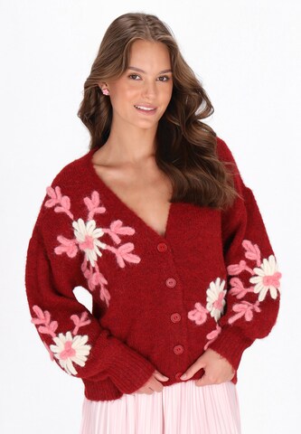 MYMO Oversized vest in Rood: voorkant