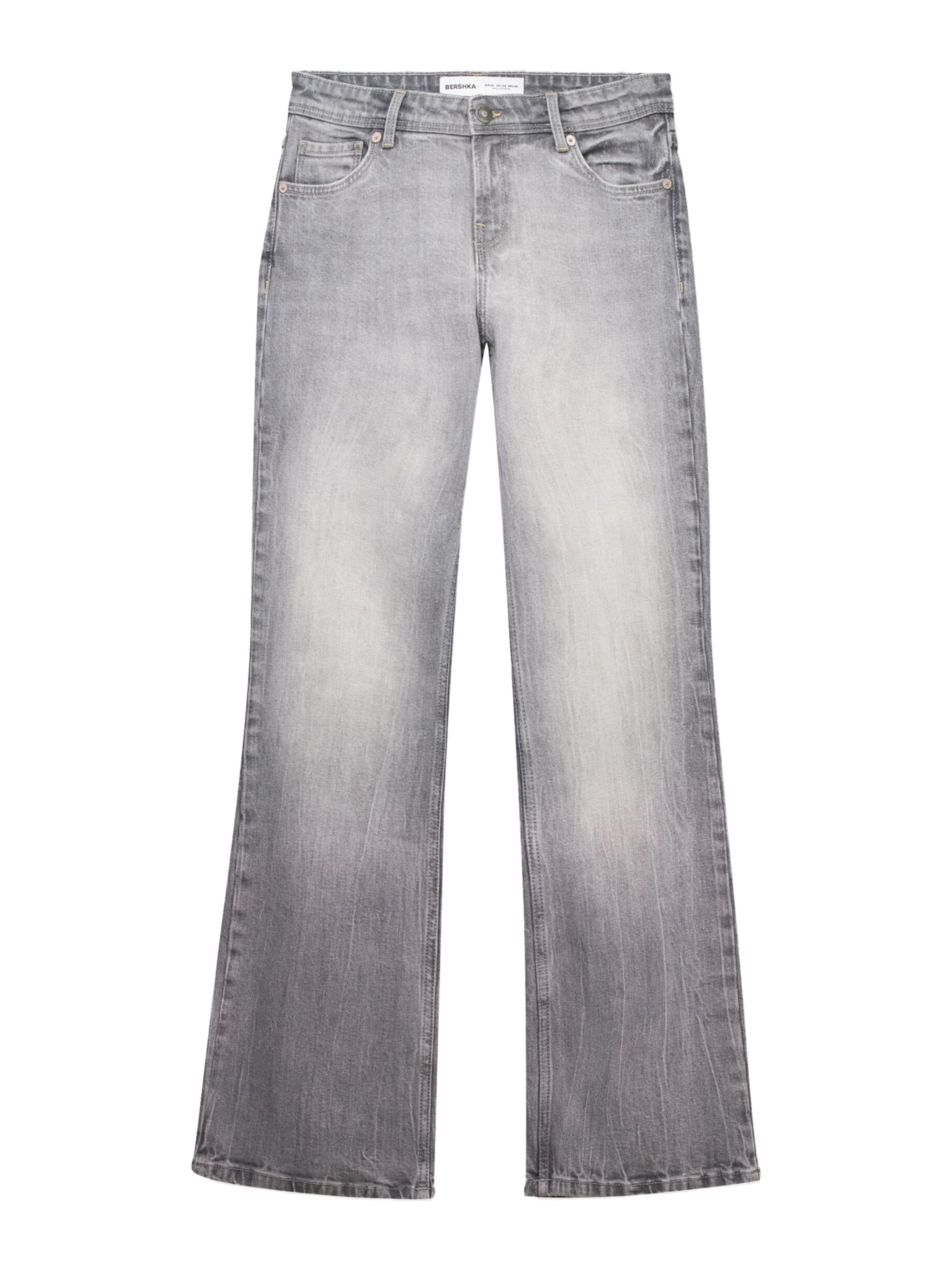 Bootcut Jean Bershka en gris : devant