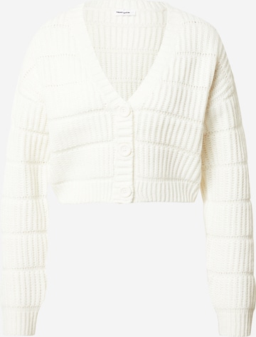 Tally Weijl Knit cardigan in White: front