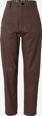 Pantalon chino G-Star RAW en marron : devant