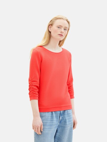 TOM TAILOR DENIM Sweatshirt in Red