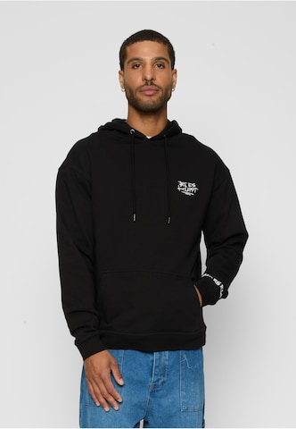 Sweat-shirt DEF en noir : devant