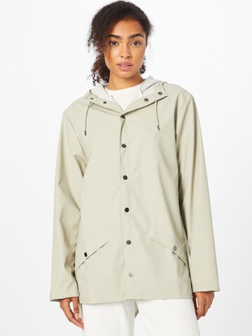 RAINS Performance Jacket in Beige: front