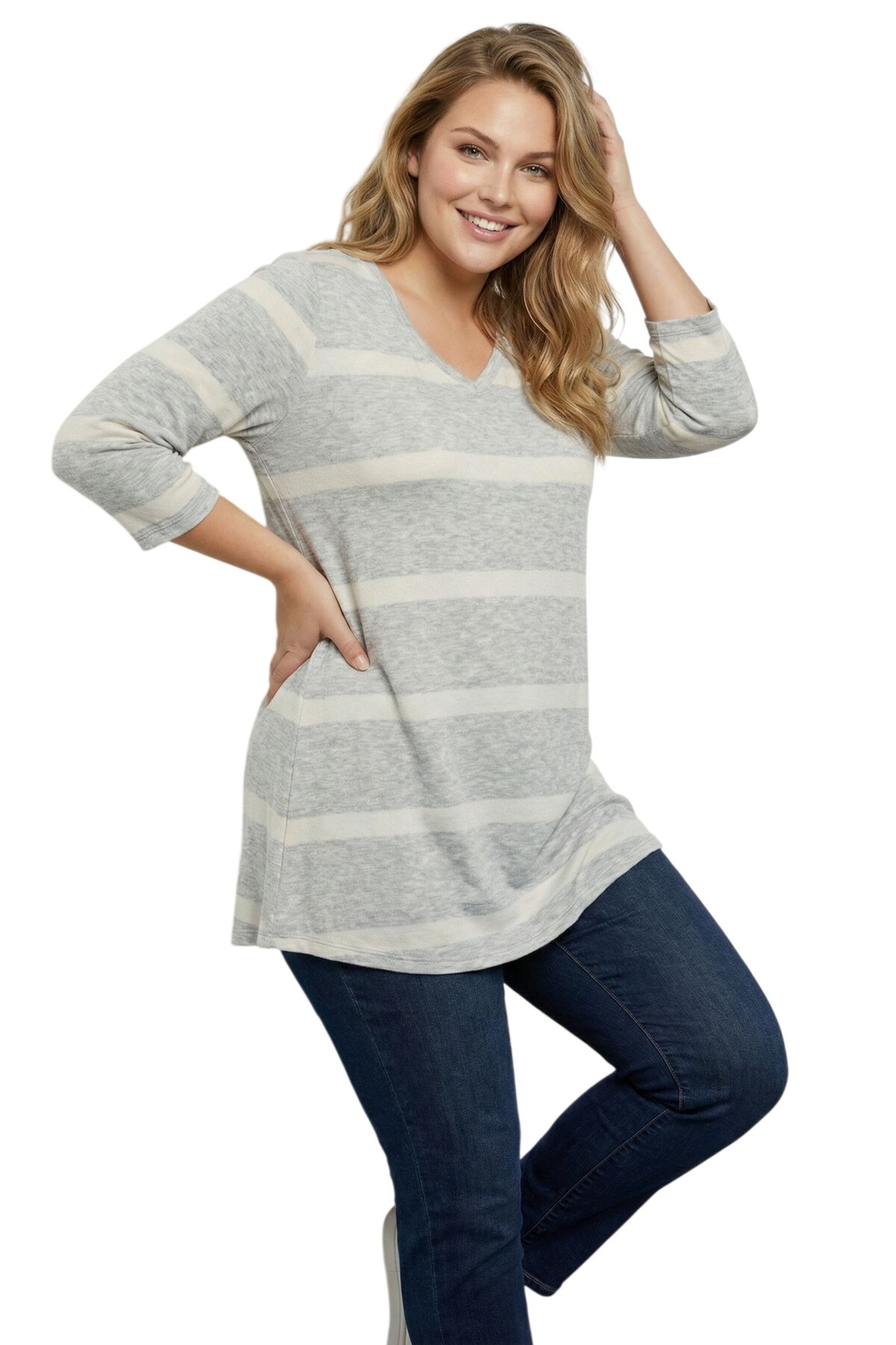 T-shirt Stil Diva en gris